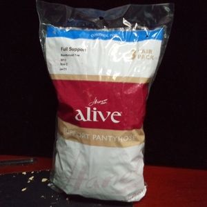 HANES ALIVE Support Pantyhose Jet 71 Size C